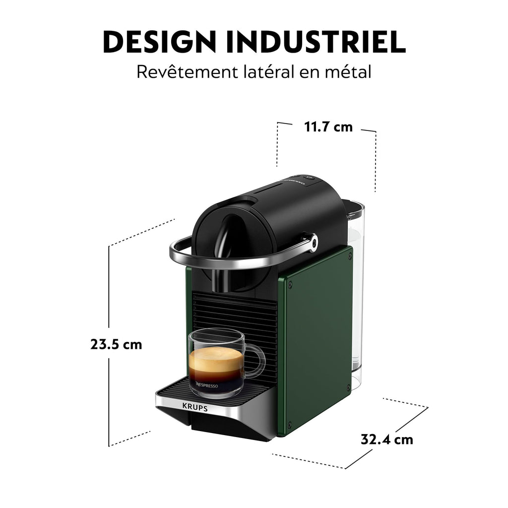 Cafetière à capsules Pixie Vert Foncé – Compacte, finition métal – photo 5 – Elbaro