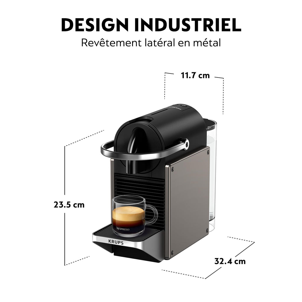 Machine à capsules Pixie Titane – Design industriel, espresso & lungo – photo 5 – Elbaro