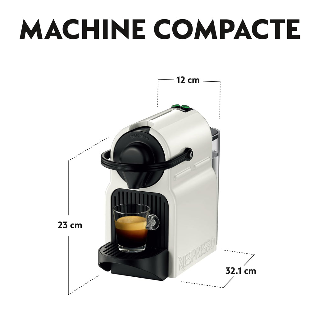 Machine à capsules Inissia Blanc – Cafetière espresso 19 bars, réservoir 0,7 L – photo 6 – Elbaro