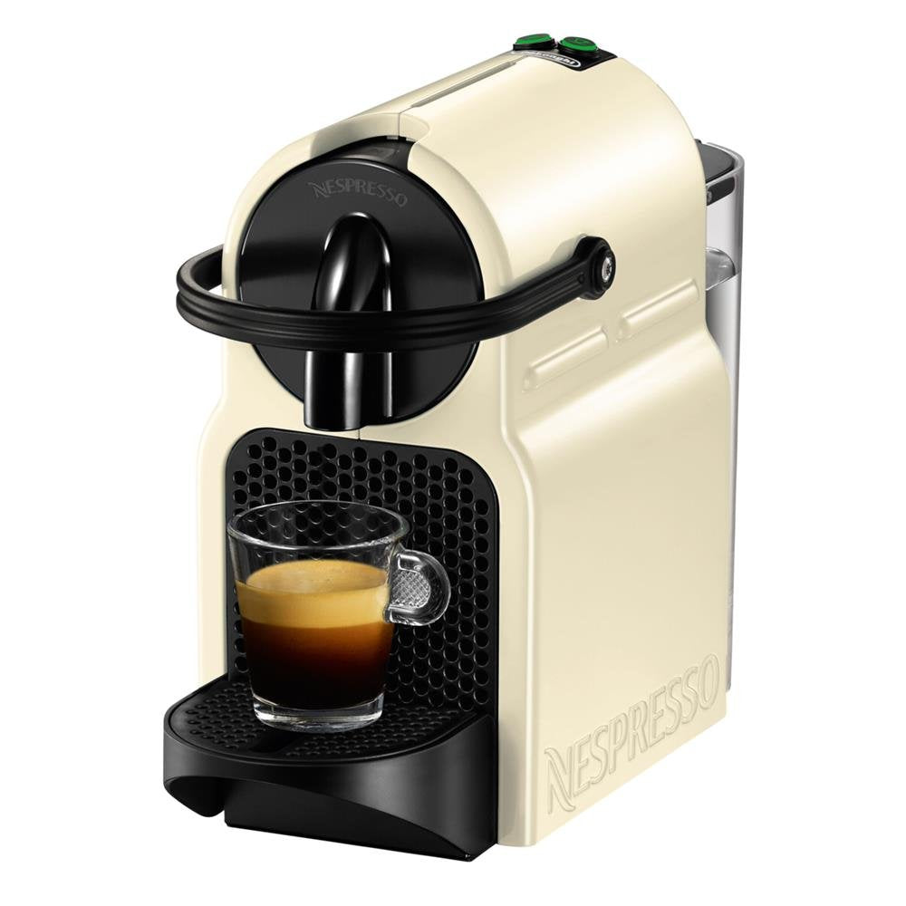 Machine à capsules Inissia – Cafetière expresso compacte 19 bars, Blanc Crème – Elbaro