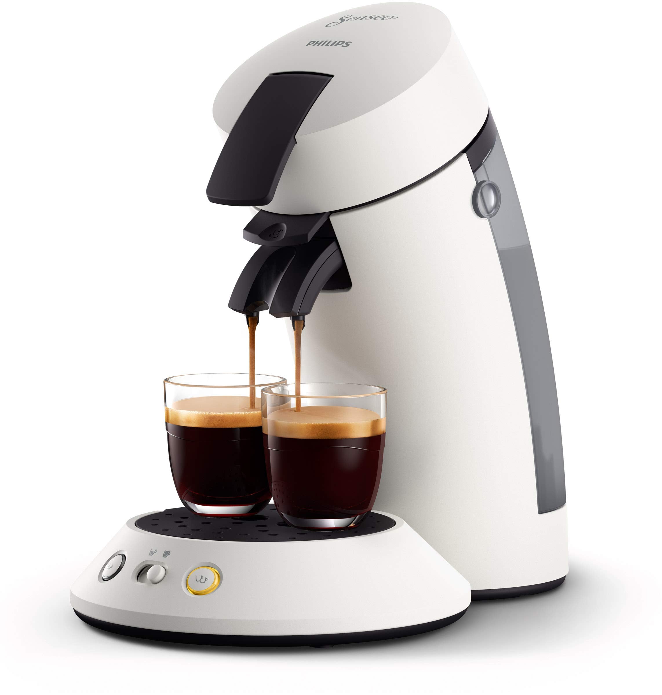 Cafetière Senseo Original Plus CSA210/11 – Blanc, sélecteur d'intensité – Elbaro