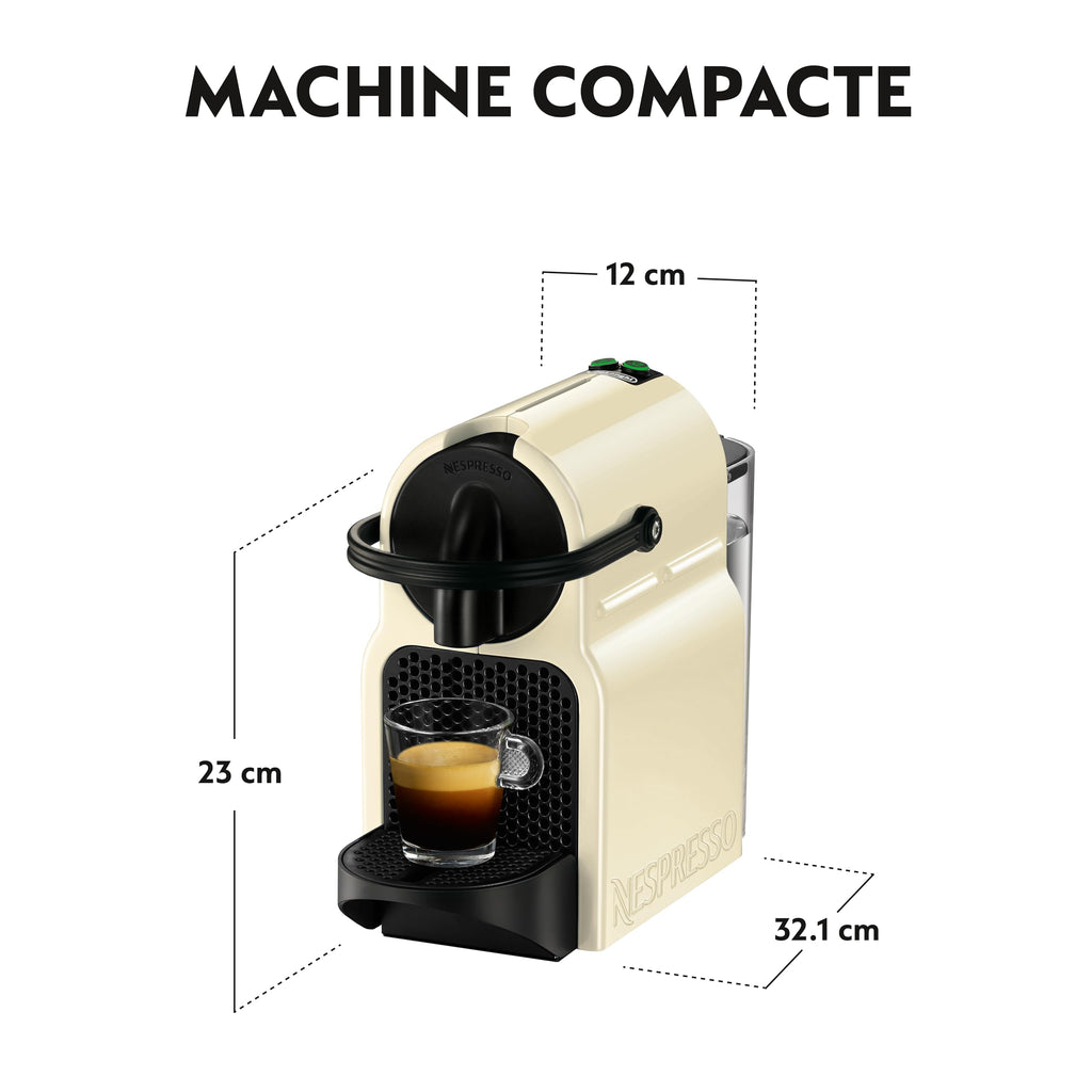 Machine à capsules Inissia – Cafetière expresso compacte 19 bars, Blanc Crème – photo 2 – Elbaro
